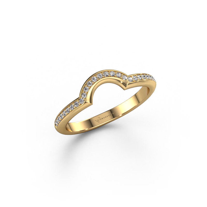 Image of Stackable ring SRH0570C20H2 585 gold Diamond 0.135 crt