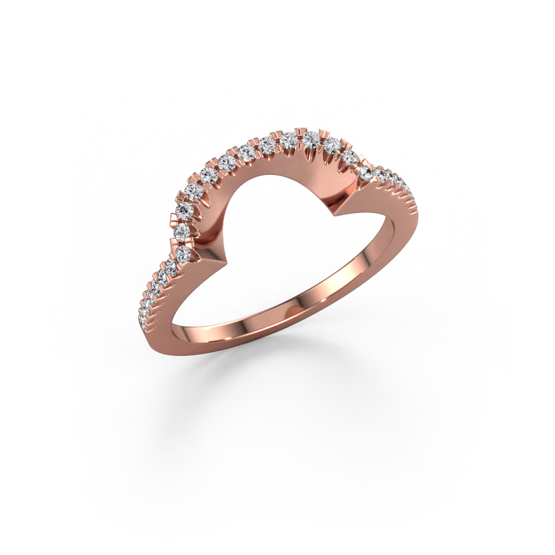 Image of Stackable ring SRH0588C10H4 585 rose gold Lab-grown diamond 0.203 crt