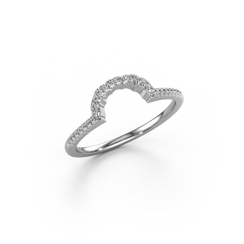 Image of Stackable ring SRH0609C10H2 585 white gold Diamond 0.135 crt