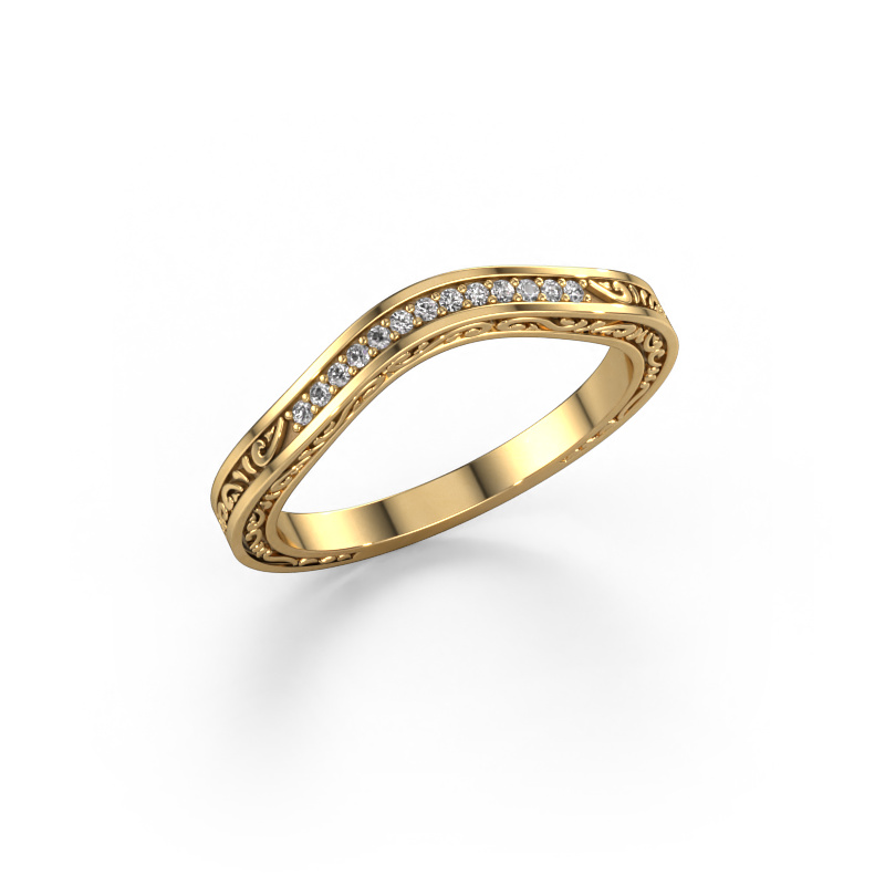 Image of Stackable ring SRH0614C204 585 gold Diamond 0.065 crt