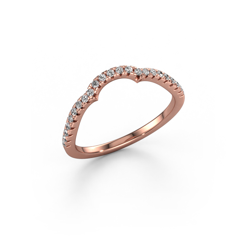 Image of Stackable ring SRH0616C10H4 585 rose gold Diamond 0.173 crt