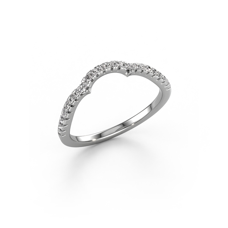 Image of Stackable ring SRH0616C10H4 585 white gold Diamond 0.173 crt