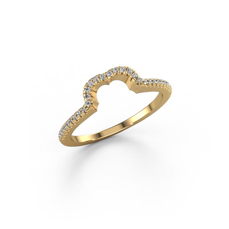 Image of Stackable ring SRH0627C10H2 585 gold Diamond 0.15 crt