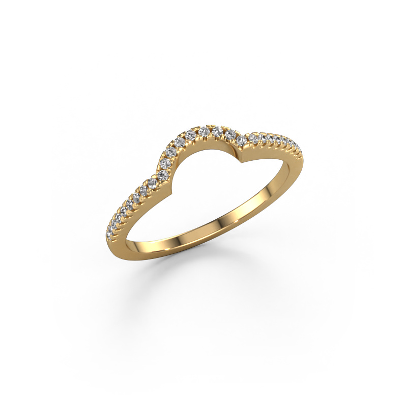 Image of Stackable ring SRH0636C10H2 585 gold Diamond 0.135 crt