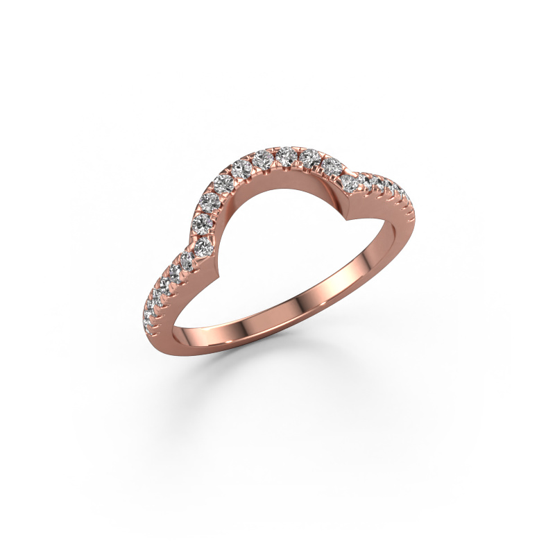 Image of Stackable ring SRH0636C10H6 585 rose gold Lab grown diamond 0.288 crt