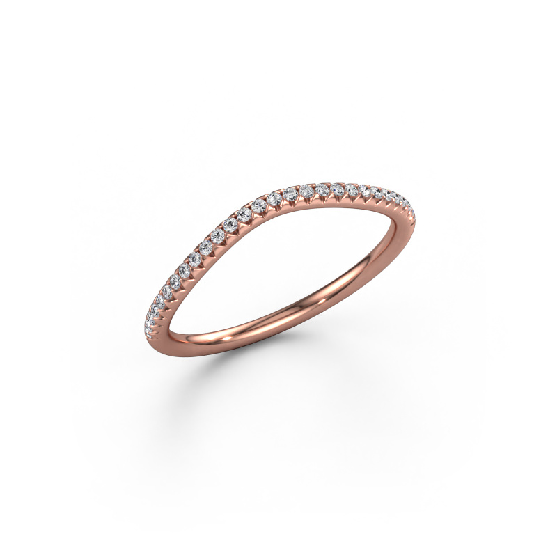 Image of Stackable ring SRH0842C10H4 585 rose gold Zirconia 1 mm