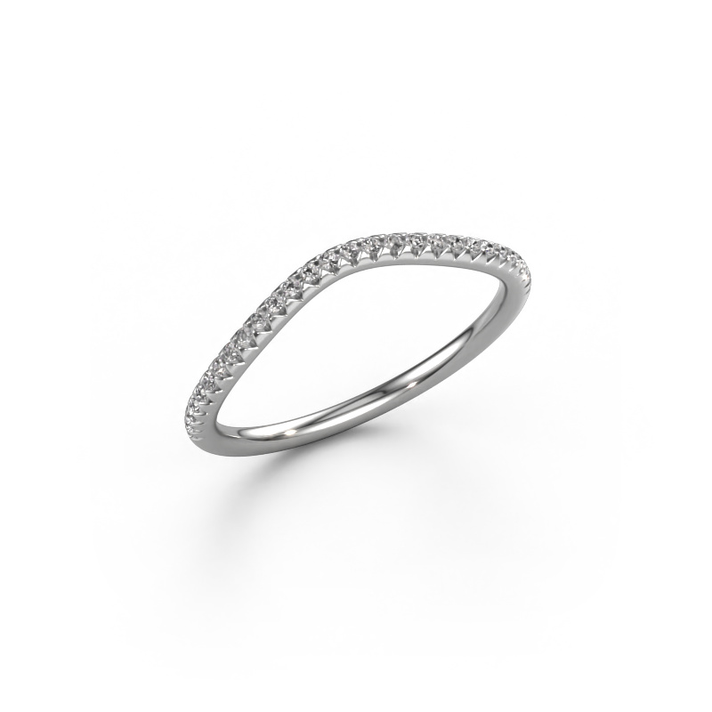Image of Stackable ring SRH0842C10H5 585 white gold Diamond 0.14 crt