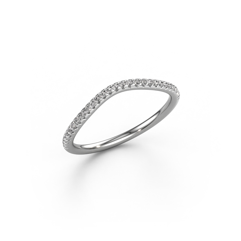 Image of Stackable ring SRH0842C10H6 585 white gold Diamond 0.145 crt