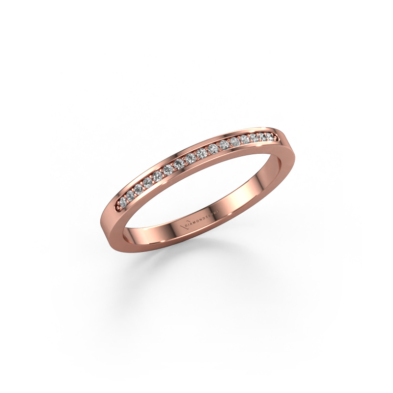 Image of Stackable ring SRJ0005B20H2 585 rose gold Lab grown diamond 0.08 crt