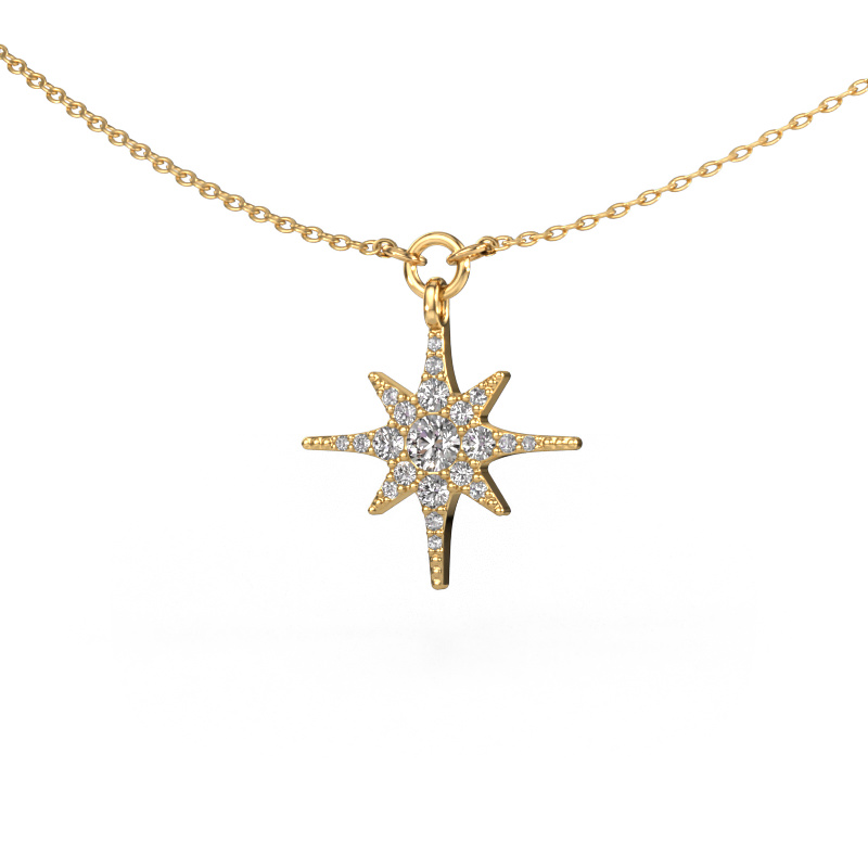 Image de Collier Star 585 or jaune Diamant 0.29 crt