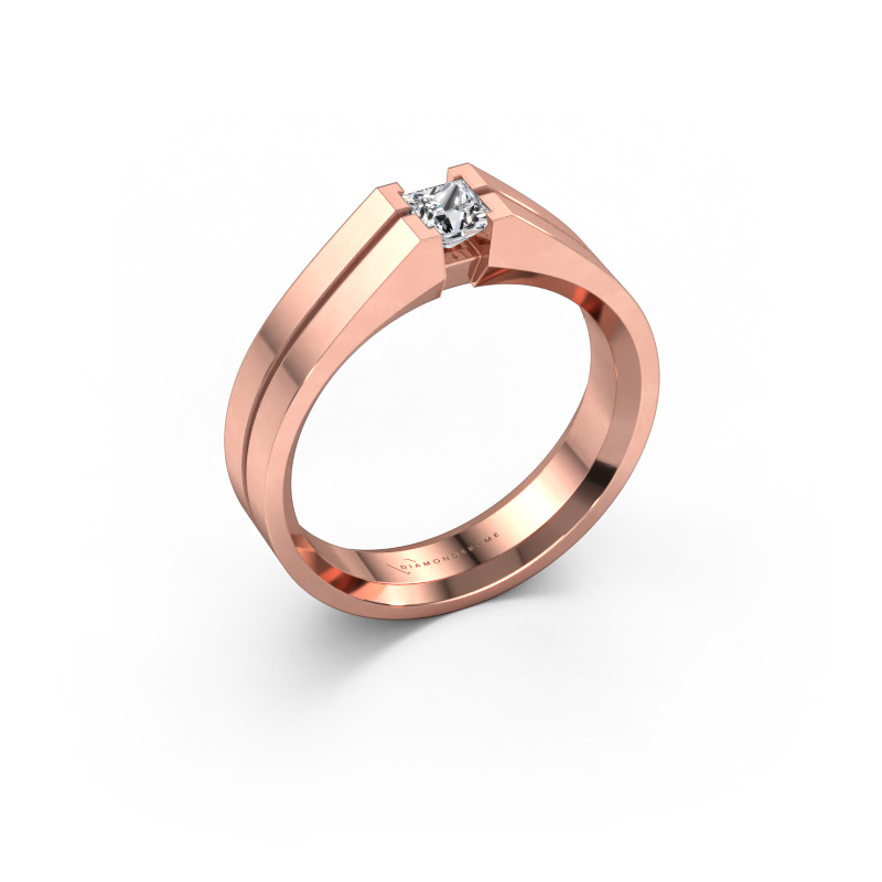 Image of Men's ring Stefan 585 rose gold Diamond 0.40 crt