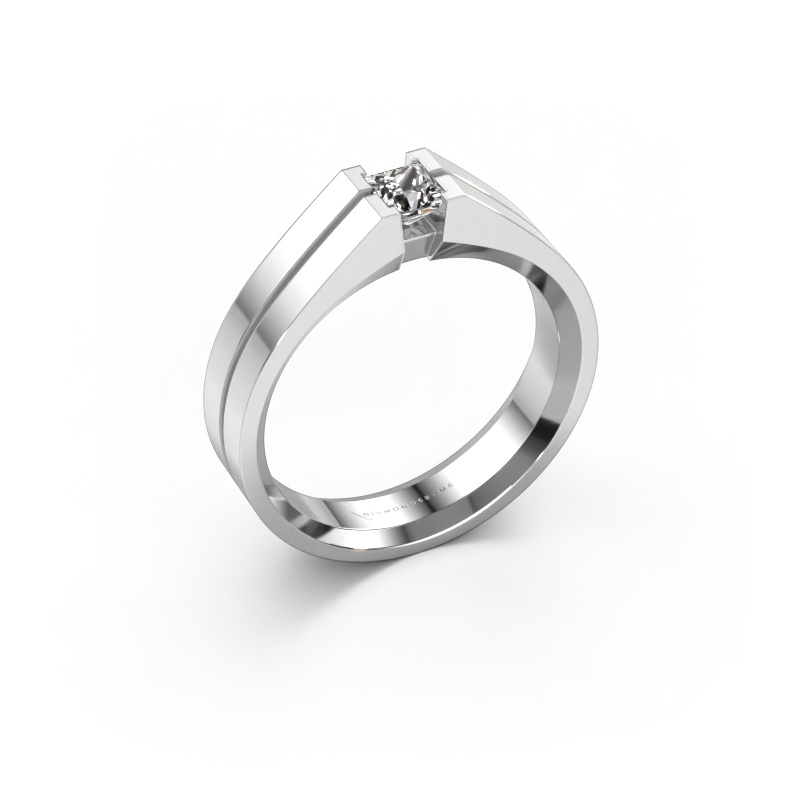 Image of Men's ring Stefan 585 white gold Diamond 0.40 crt