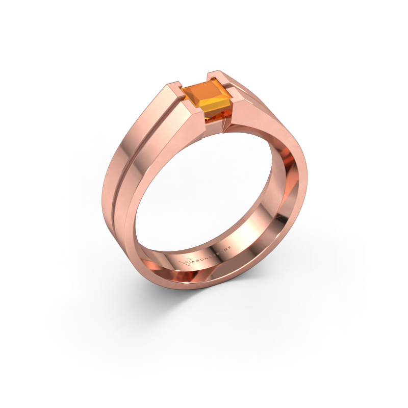 Image de Bague pour homme Stefan 585 or rose Citrine 4.5 mm