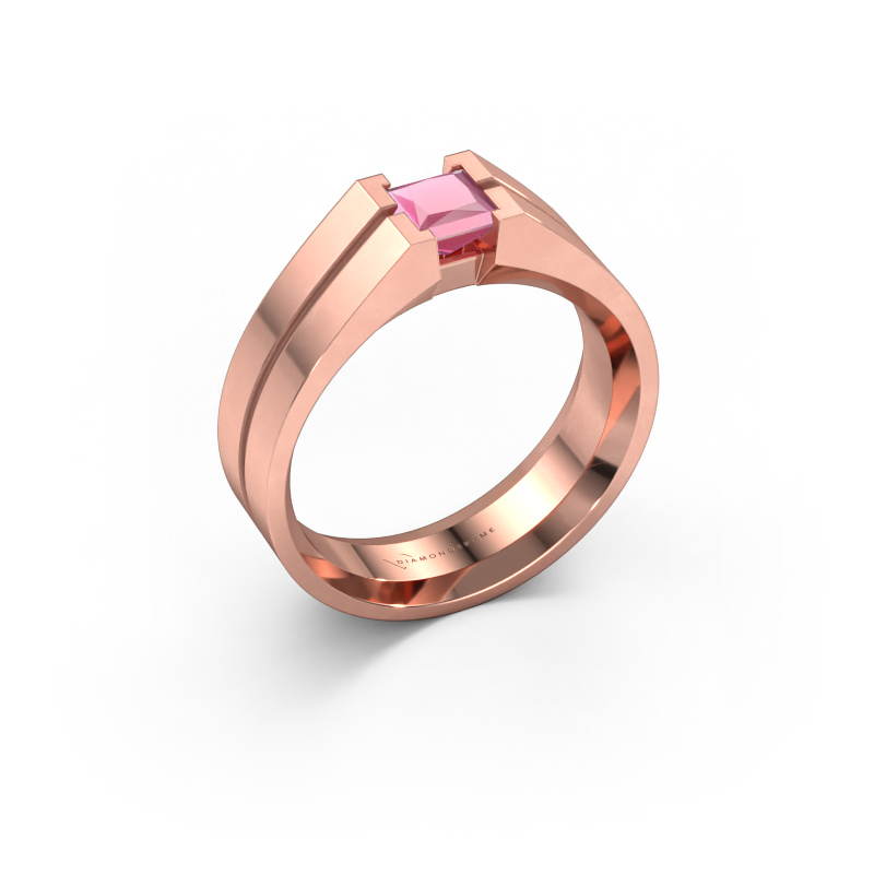 Image of Men's ring Stefan 585 rose gold Pink sapphire 4.5 mm