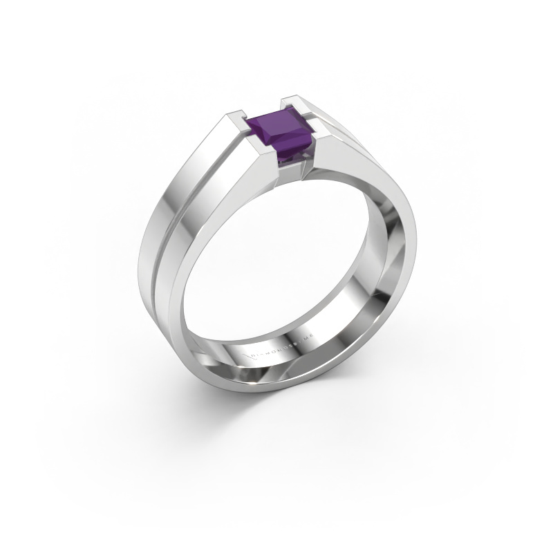 Image of Men's ring Stefan 950 platinum Amethyst 4.5 mm