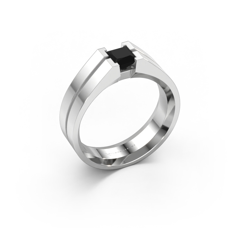 Image de Bague pour homme Stefan 950 platine Diamant noir 0.60 crt