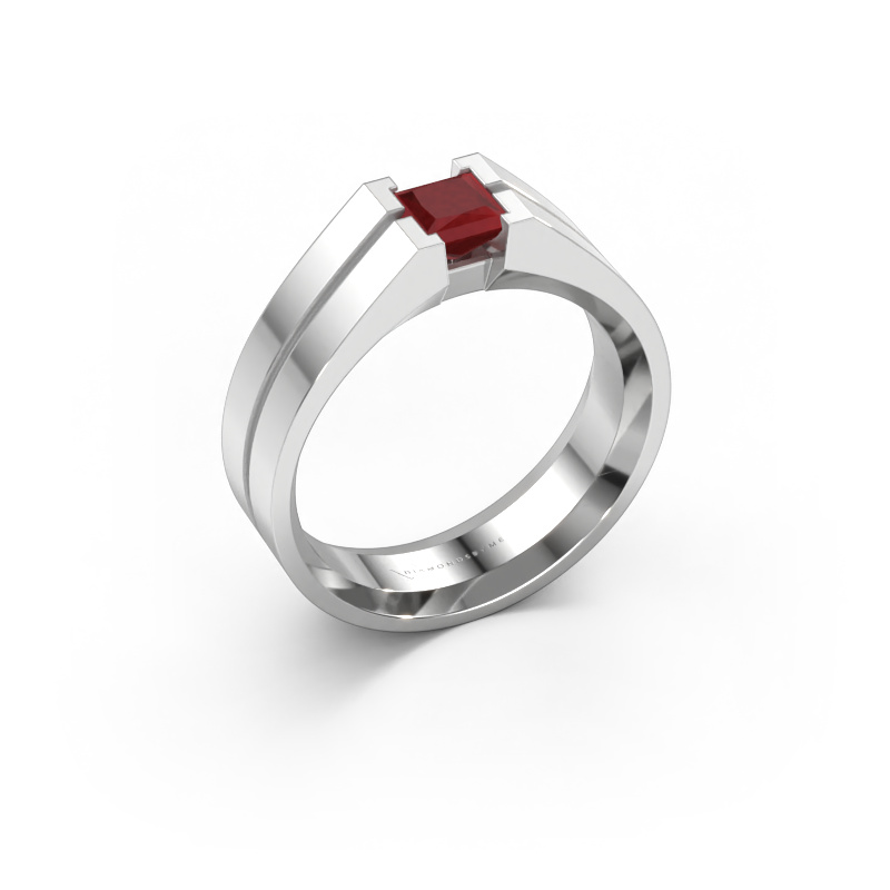 Image of Men's ring Stefan 950 platinum Ruby 4.5 mm