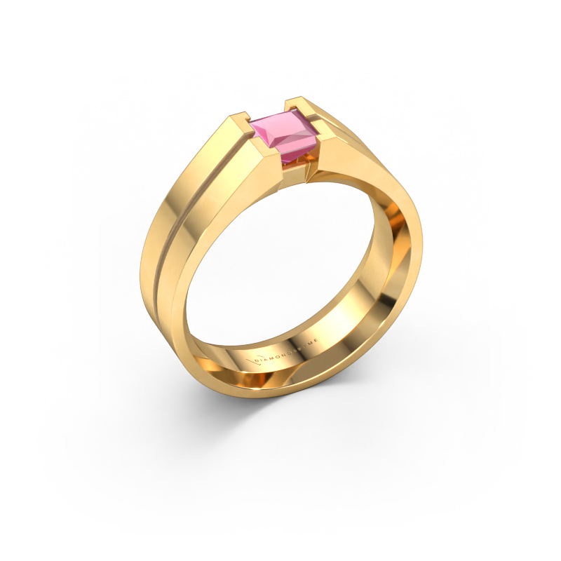 Image of Men's ring Stefan 585 gold Pink sapphire 4.5 mm