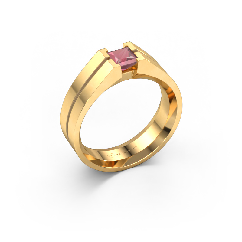 Bild von Herrenring Stefan 585 Gold Turmalin rosa 4.5 mm