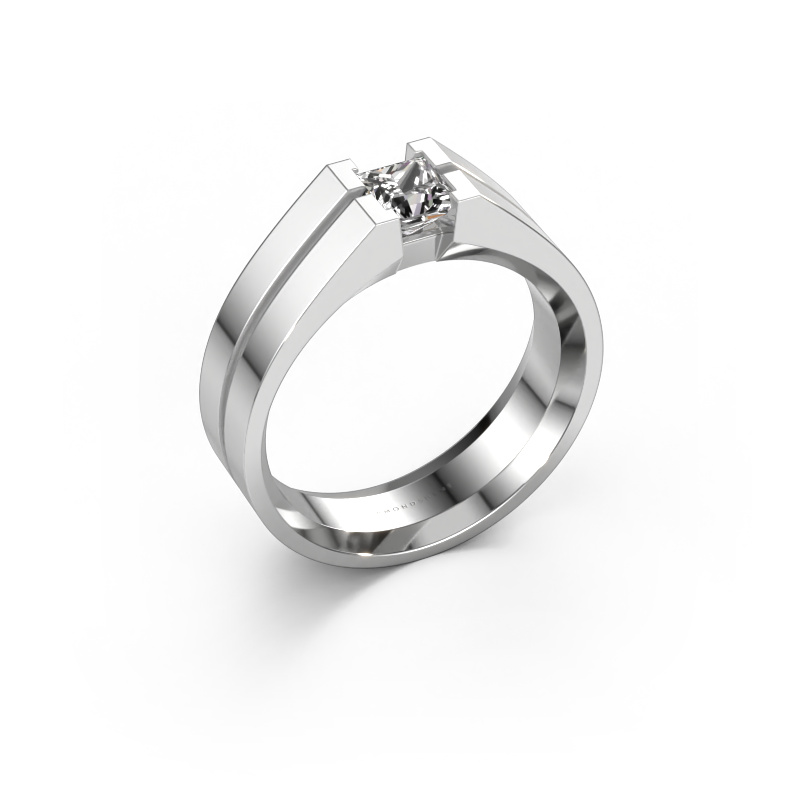 Image of Men's ring Stefan 950 platinum Diamond 0.80 crt