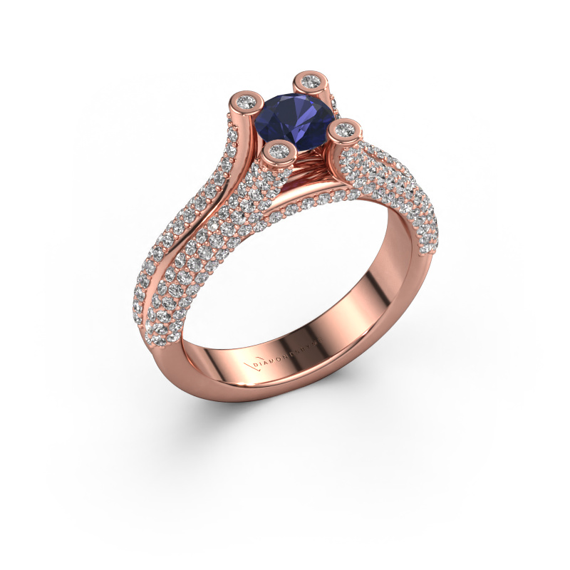 Image of Engagement ring Stefanie 2 585 rose gold Sapphire 5 mm