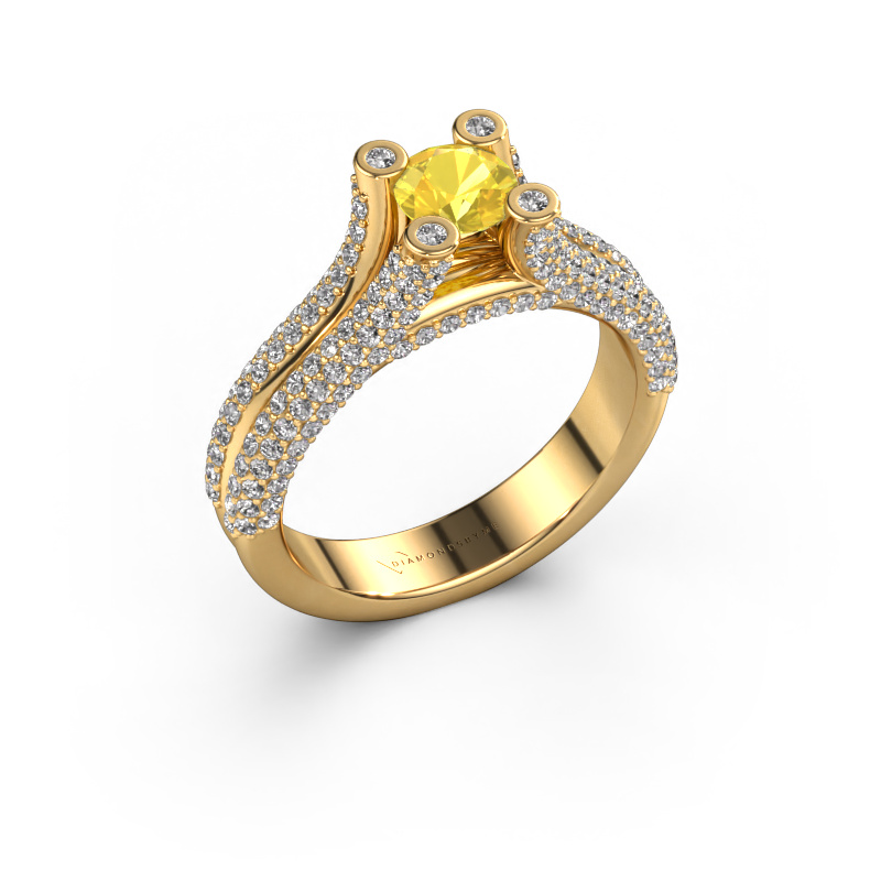 Image of Engagement ring Stefanie 2 585 gold Yellow sapphire 5 mm