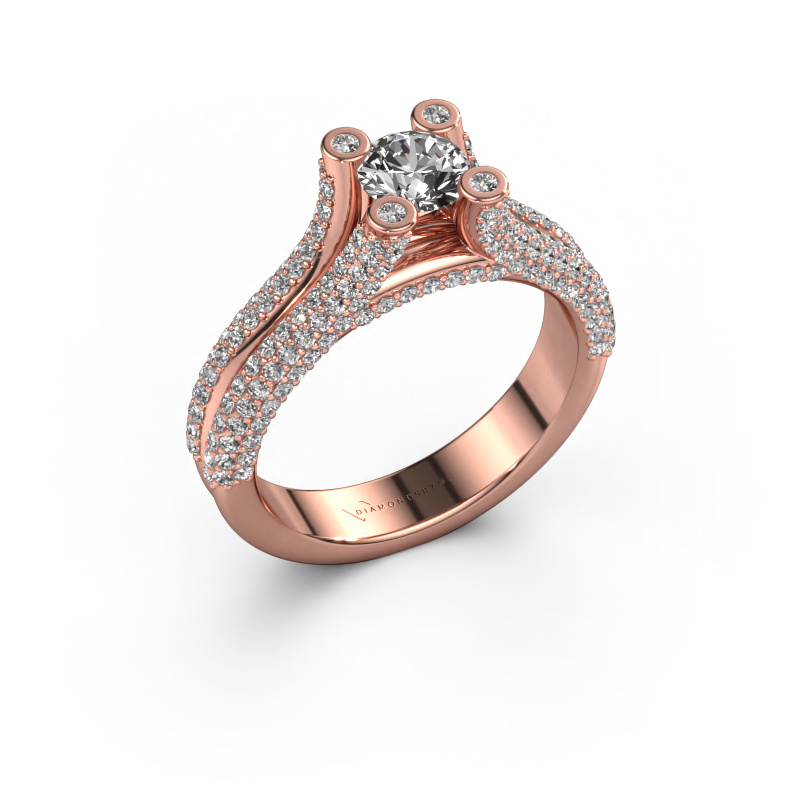Image of Engagement ring Stefanie 2 585 rose gold Diamond 1.60 crt