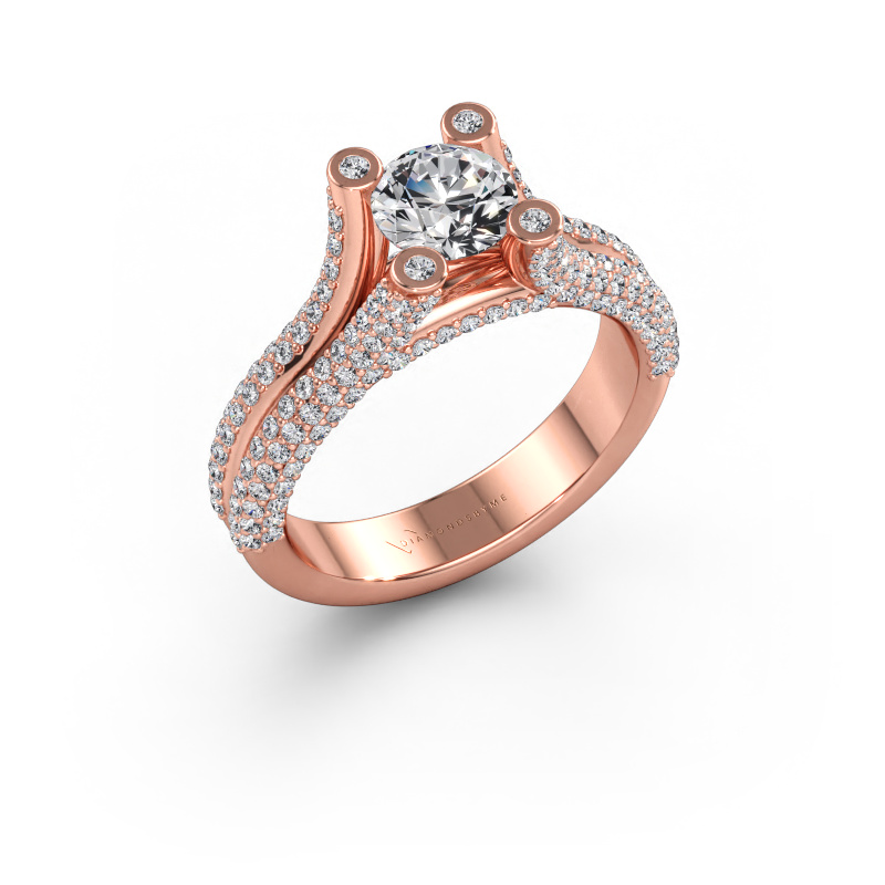 Immagine di Anello di fidanzamento Stefanie 2 585 oro rosa Diamante 1.70 crt