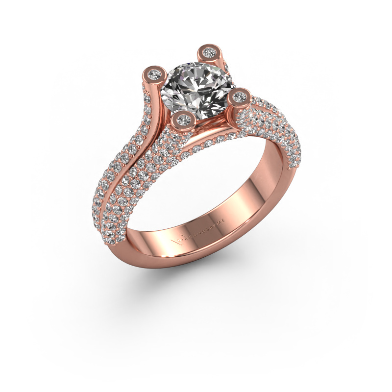 Image of Engagement ring Stefanie 2 585 rose gold Diamond 2.00 crt