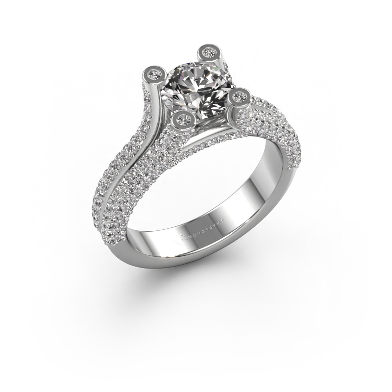 Bild von Verlobungsring Stefanie 2 585 Weißgold Diamant 2.00 crt