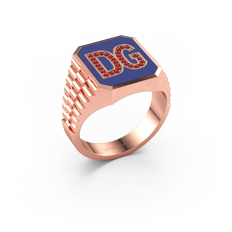 Bild von Siegelring Stephan 2 585 Roségold Rubin 0.9 mm