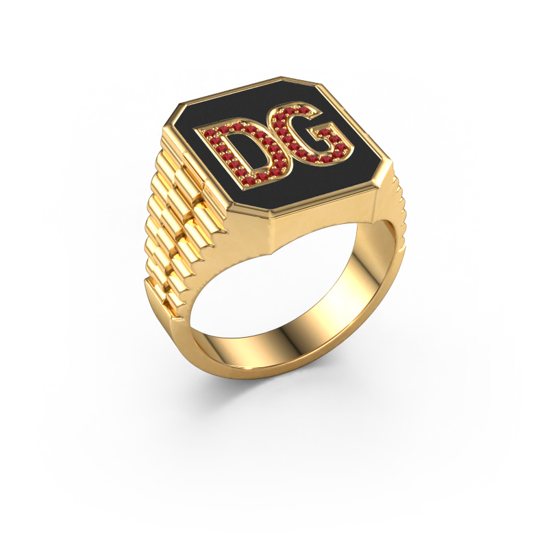 Bild von Rolex Stil Ring Stephan 3 585 Gold Rubin 1 mm