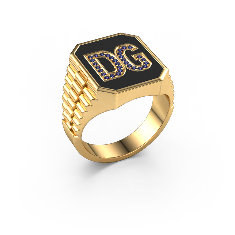 Bild von Rolex Stil Ring Stephan 3 585 Gold Saphir 1 mm