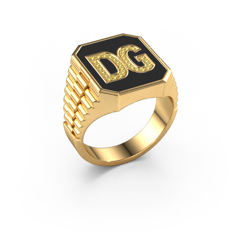 Bild von Rolex Stil Ring Stephan 3 585 Gold Gelb Saphir 1 mm