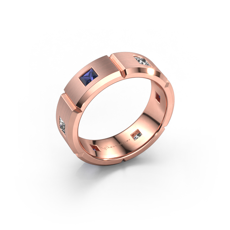 Image of Men's ring Steve 585 rose gold Sapphire 3 mm