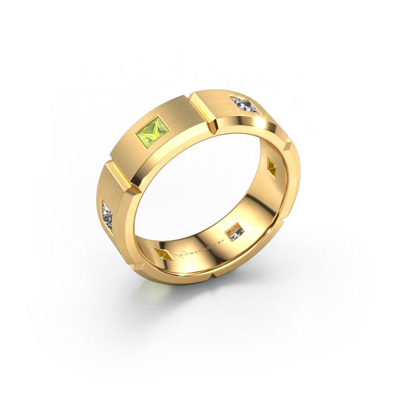 Image de Bague pour homme Steve 585 or jaune Péridot 3 mm