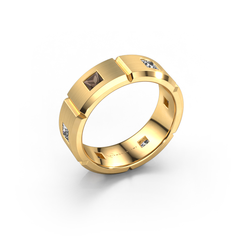 Afbeelding van Heren ring Steve 585 goud Rookkwarts 3 mm