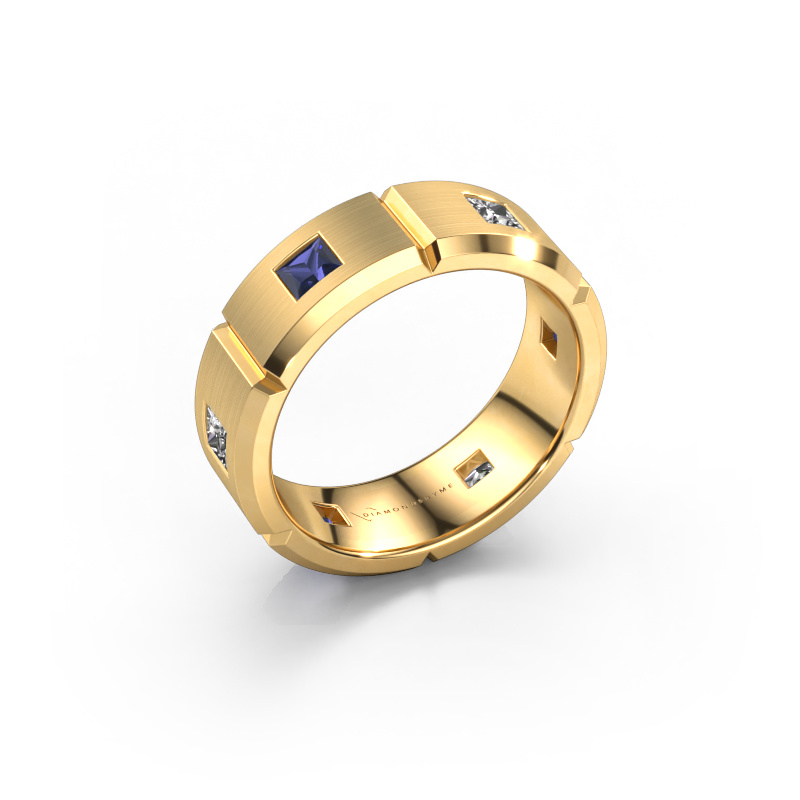 Image of Men's ring Steve 585 gold Sapphire 3 mm