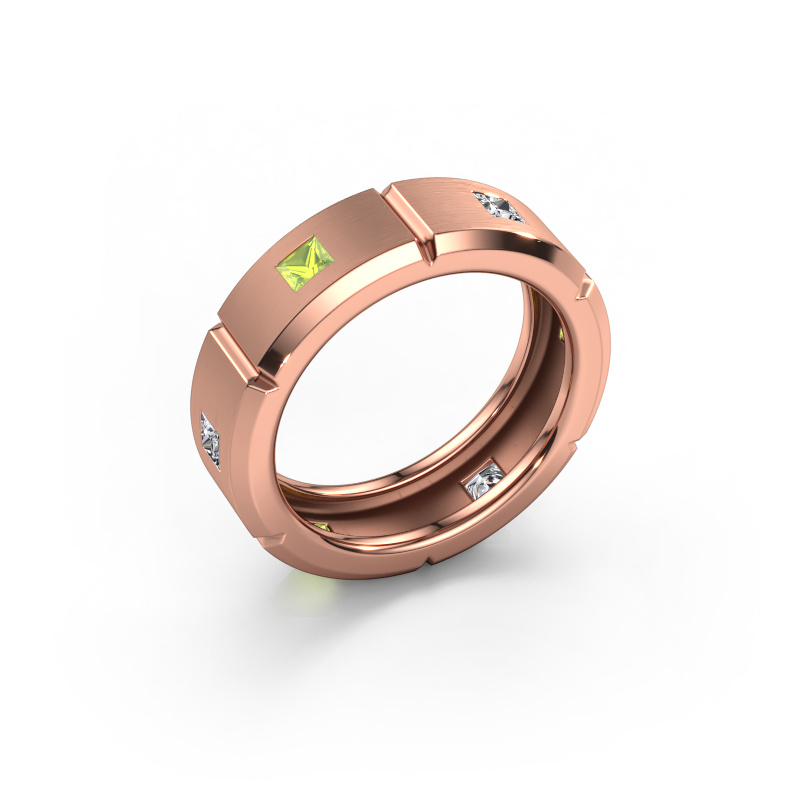 Bild von Herrenring Steve light 585 Roségold Peridot 3 mm