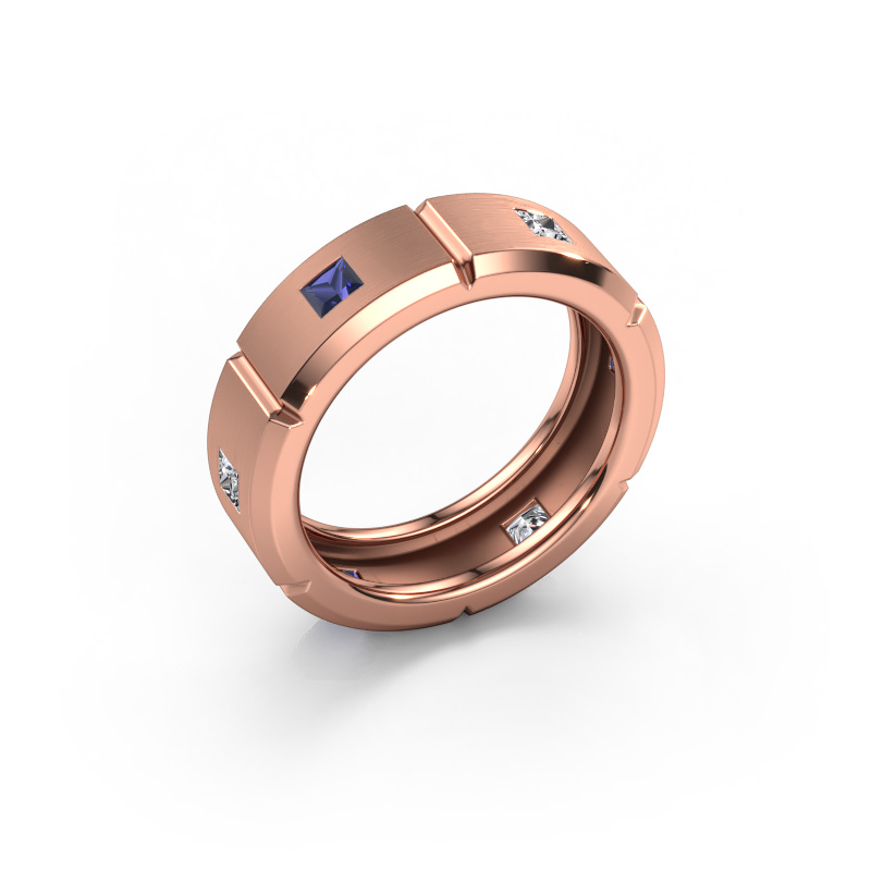 Image of Men's ring Steve light 585 rose gold Sapphire 3 mm