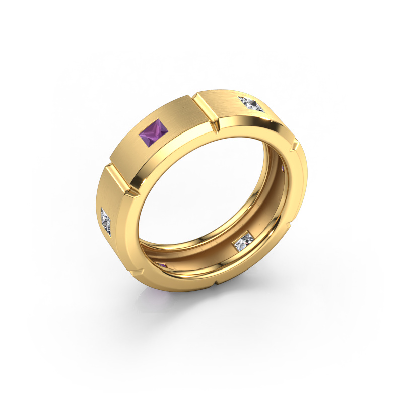Bild von Herrenring Steve light 585 Gold Amethyst 3 mm