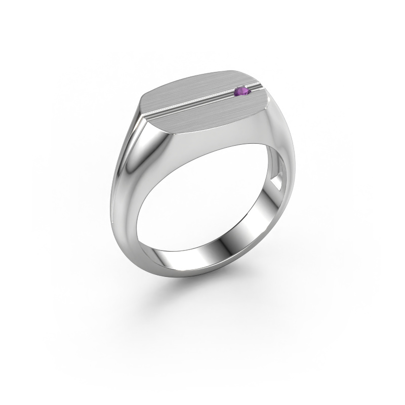 Bild von Herren ring Stijn 950 Platin Amethyst 2 mm