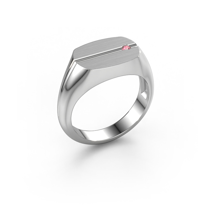 Image de Bague pour homme Stijn 950 platine Rose tourmaline 2 mm