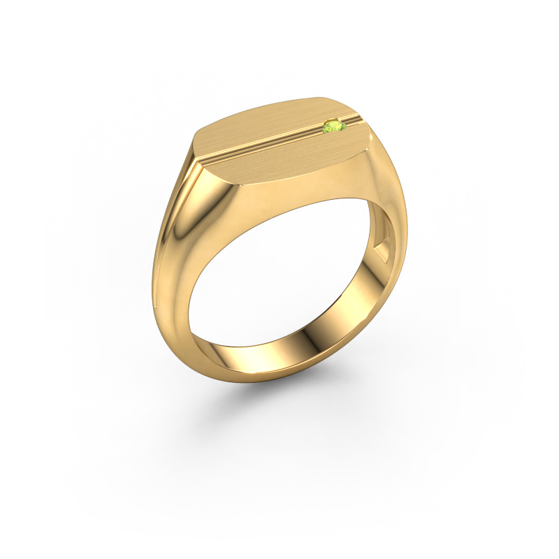 Bild von Herren ring Stijn 585 Gold Peridot 2 mm