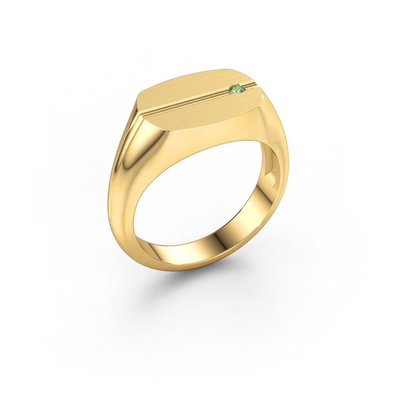 Bild von Herren ring Stijn 585 Gold Turmalin grün 2 mm