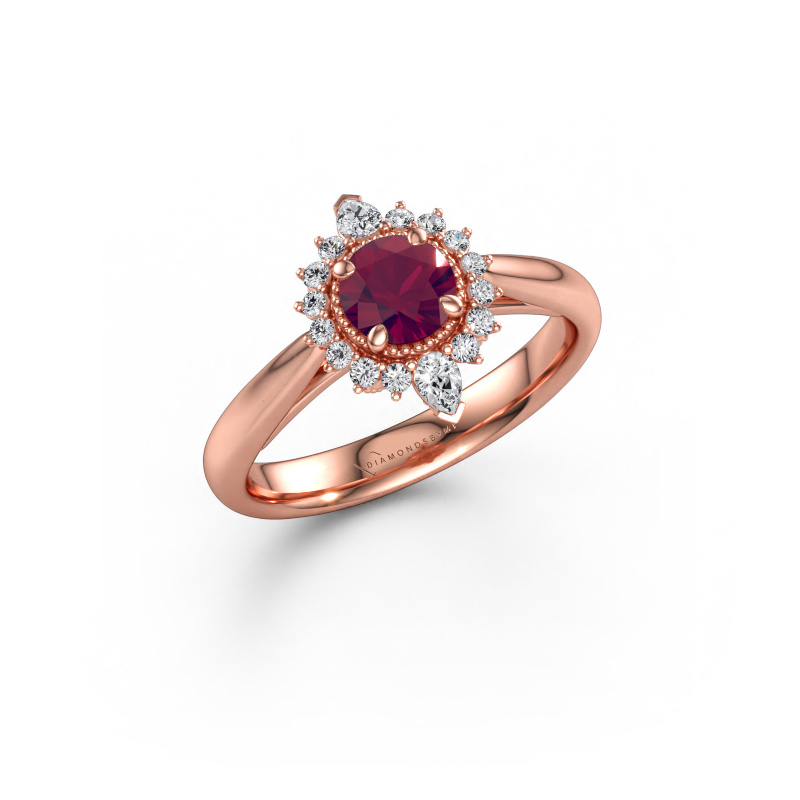 Immagine di Anello di fidanzamento Susan 585 oro rosa Rodolite 5 mm
