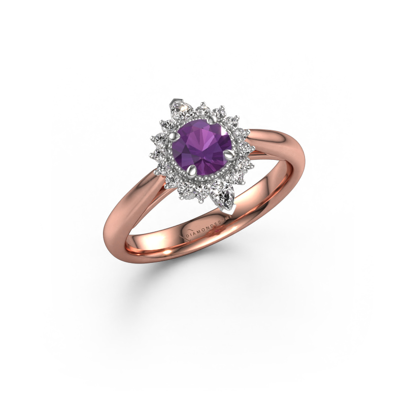 Bild von Verlobungsring Susan 585 Roségold Amethyst 5 mm