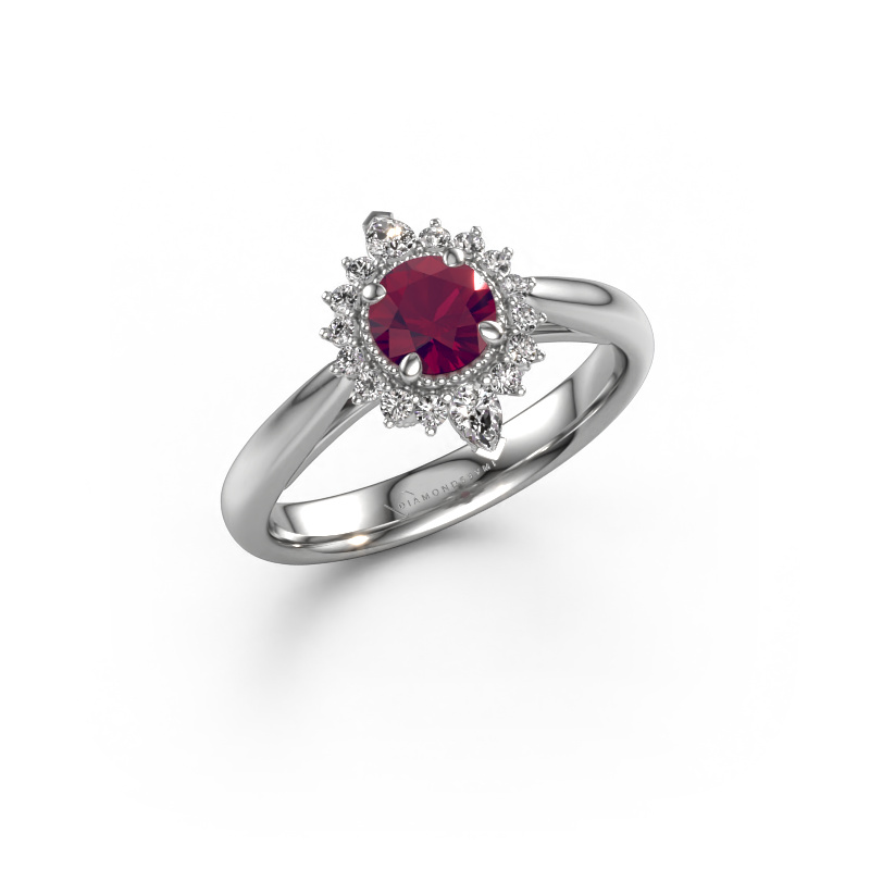 Bild von Verlobungsring Susan 950 Platin Rhodolit 5 mm