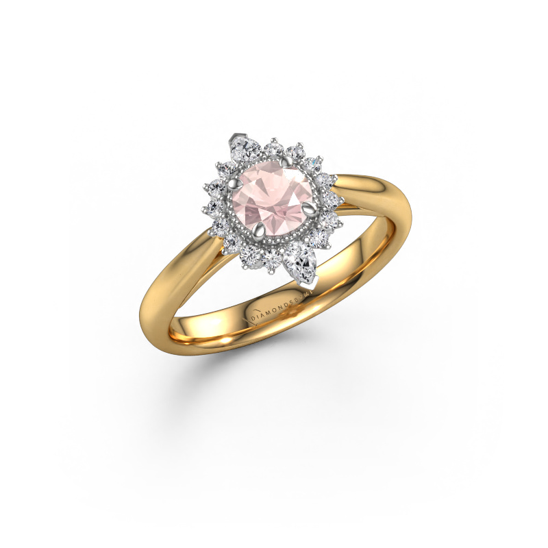 Image of Engagement ring Susan 585 gold Morganite champagne 5 mm