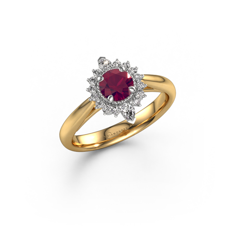 Bild von Verlobungsring Susan 585 Gold Rhodolit 5 mm
